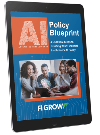 AI Policy Blueprint in Tablet Cover for Banks and Credit Unions