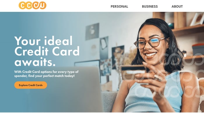 CCCU Home Page with SMART Content for Credit Cards