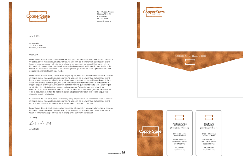 Copper State Credit Union Stationary