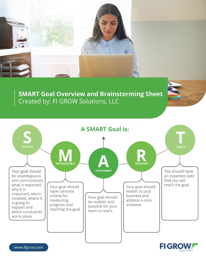 SMART Goal Overview and Brainstorming Sheet