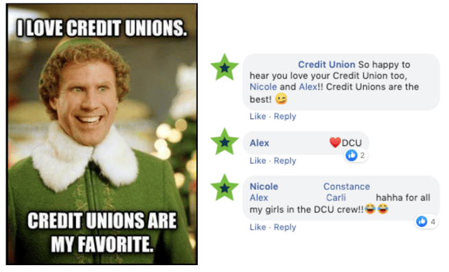 Social Post Mentioning other Credit Unions