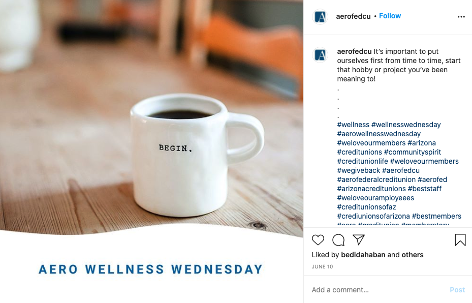 Wellness Wednesday Instagram Post