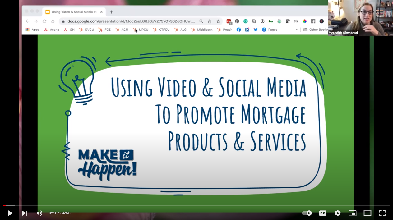 Using Video and Social Media to Promote Mortgage Products and Services