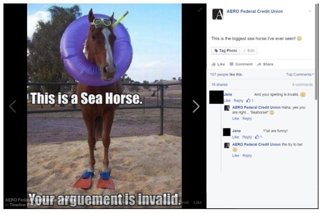 "Sea Horse" Misspelling Social Post