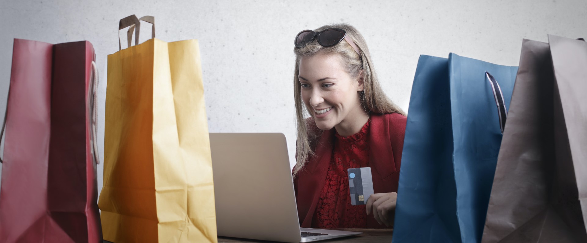 woman shopping with a credit card